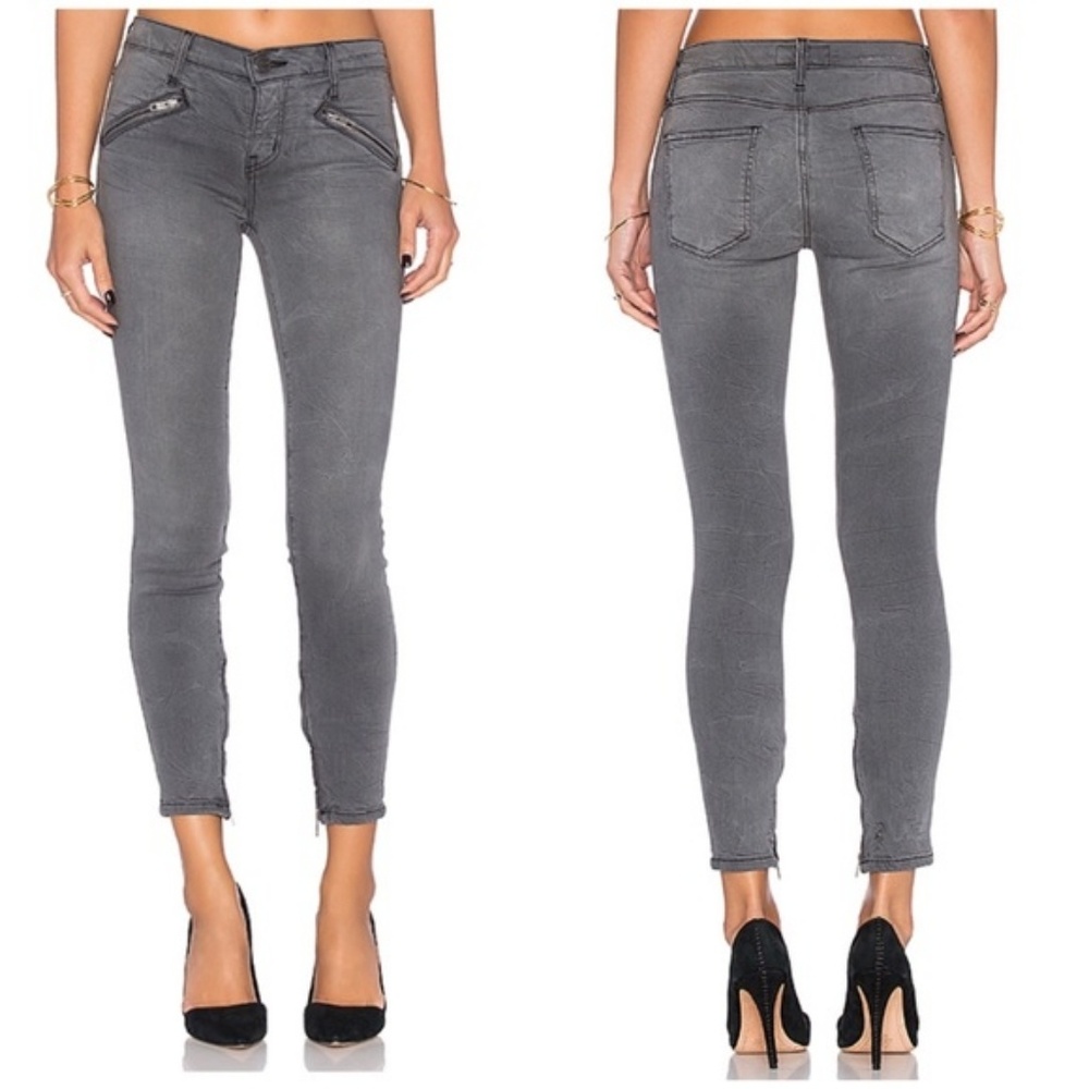 Current Elliott The Silverlake Zip Skinny Jeans